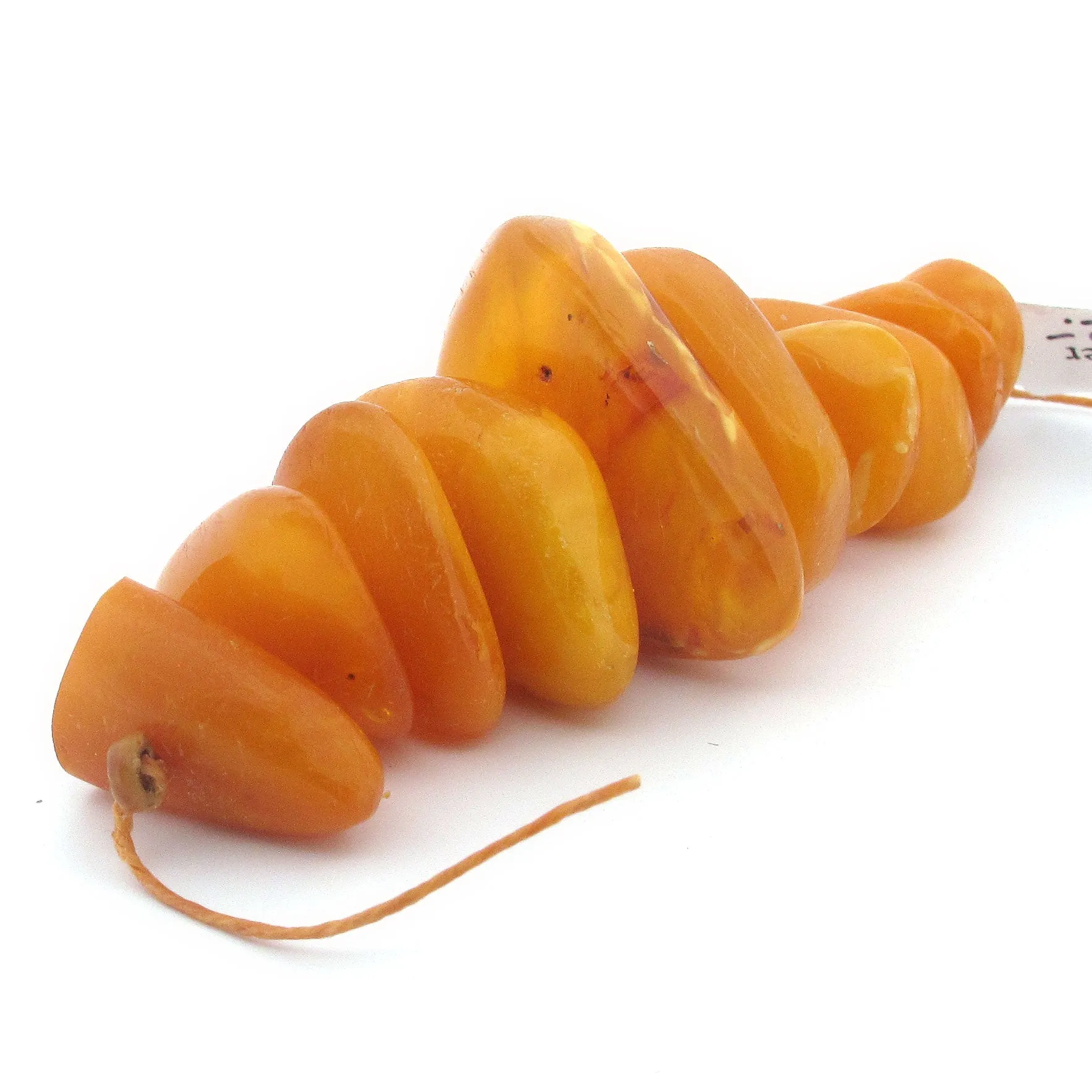 Antique Baltic amber free form beads. 10 beads, 1 str. b4-amb126