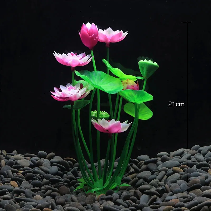 Aquarium Artificial Lotus Plant Decoration