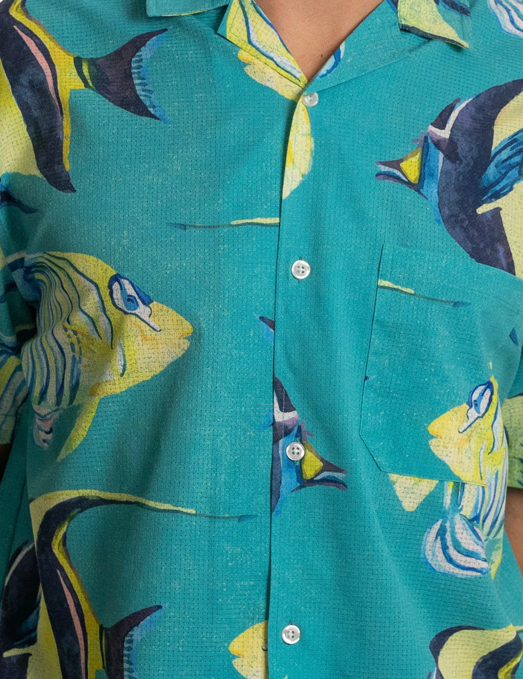 Aquarium Leisure Stretch Buttonup