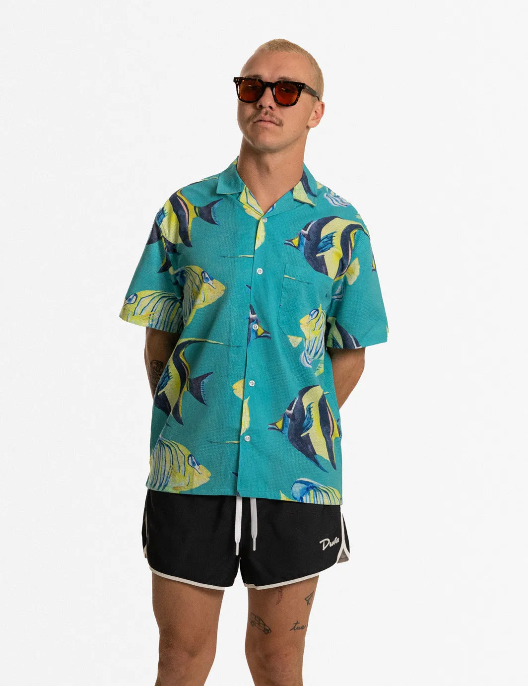 Aquarium Leisure Stretch Buttonup