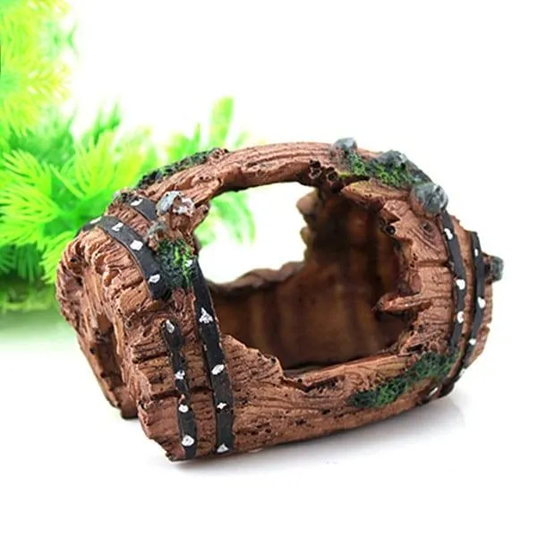 Artificial Barrel for Fish Tank