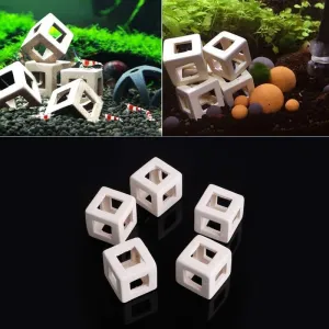 Ceramic Cube Aquarium Decor