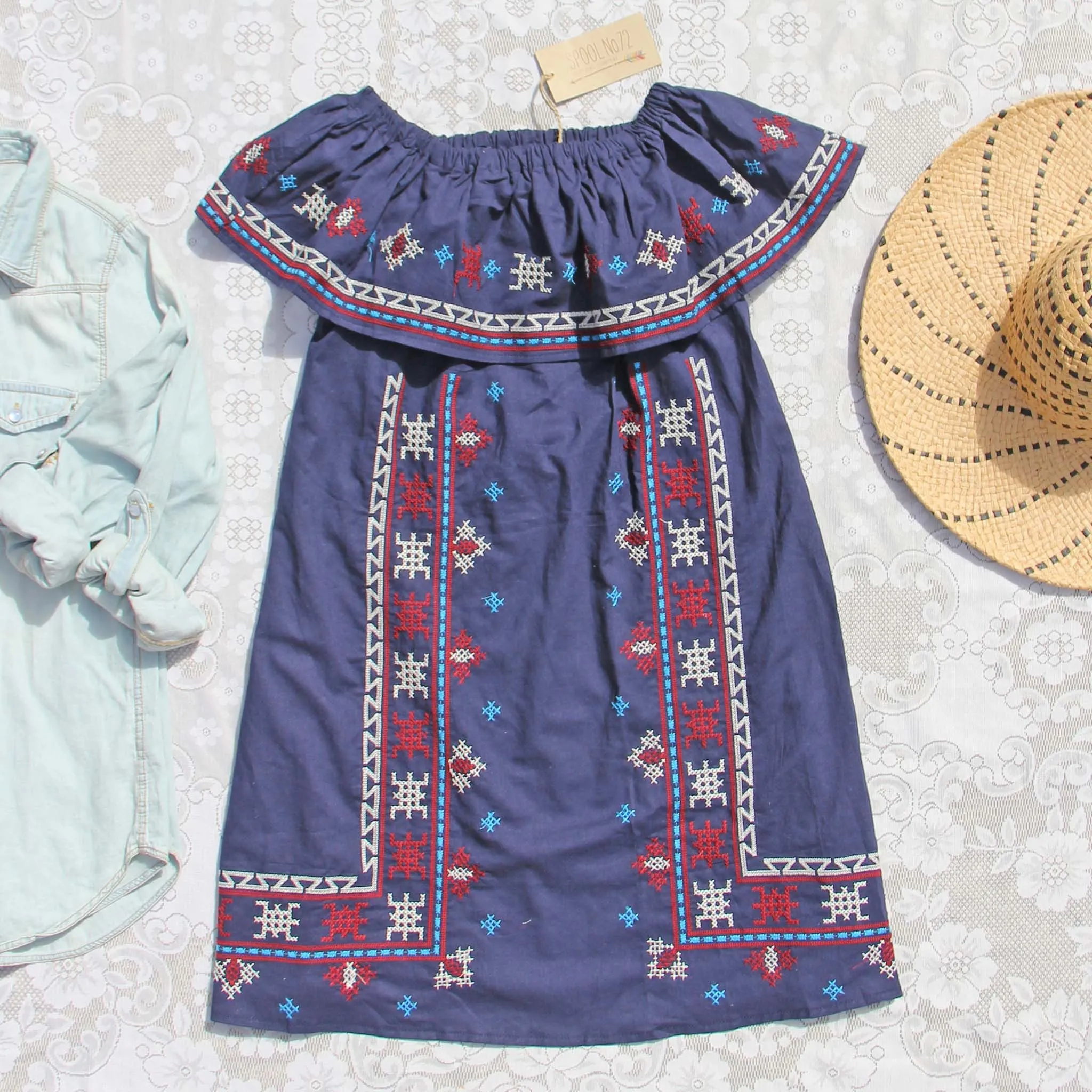 Driftwood Summer Dress in Navy