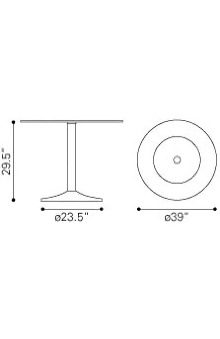 Galaxy Round Glass Table 39"