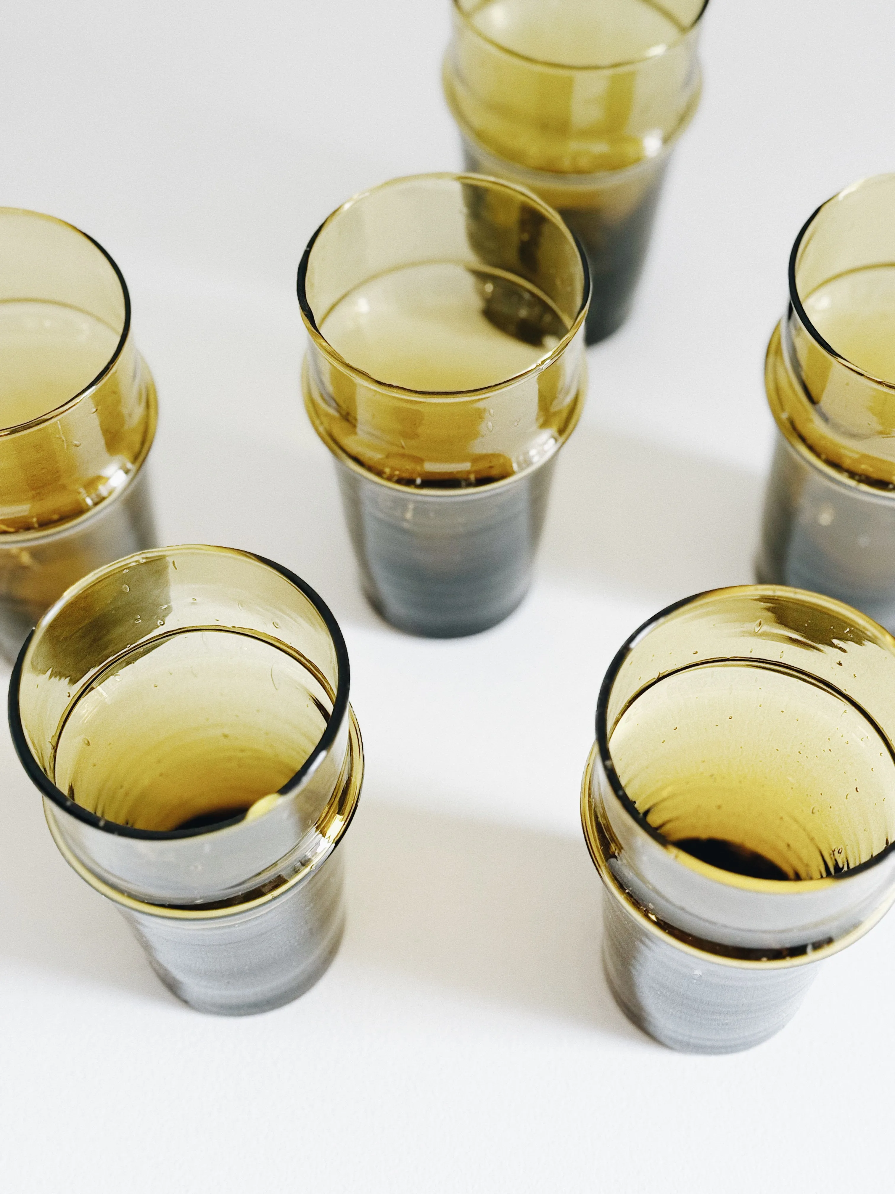 MOROCCAN BELDI GLASSWARE - AMBER