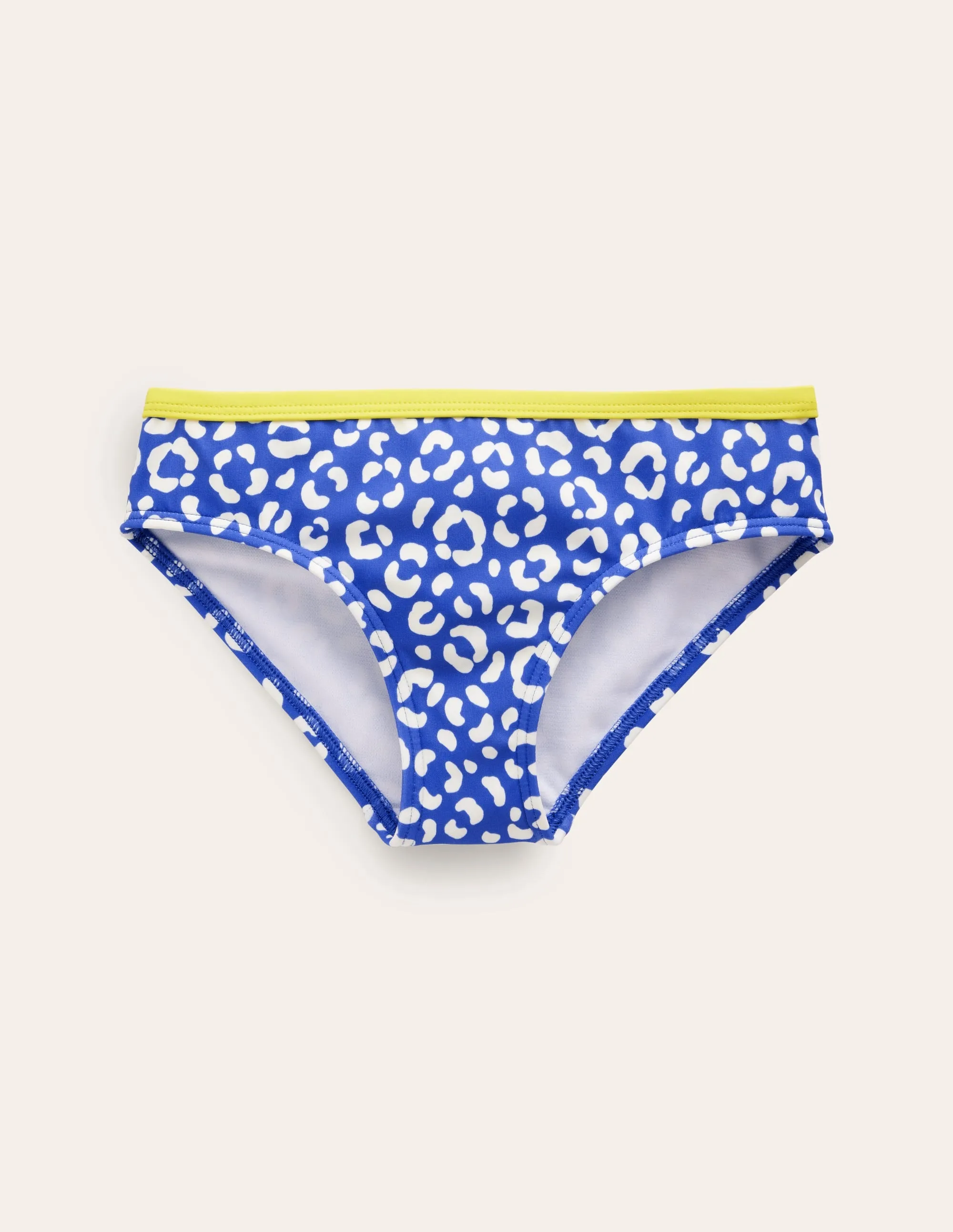 Patterned Bikini Bottoms-Blue Leopard