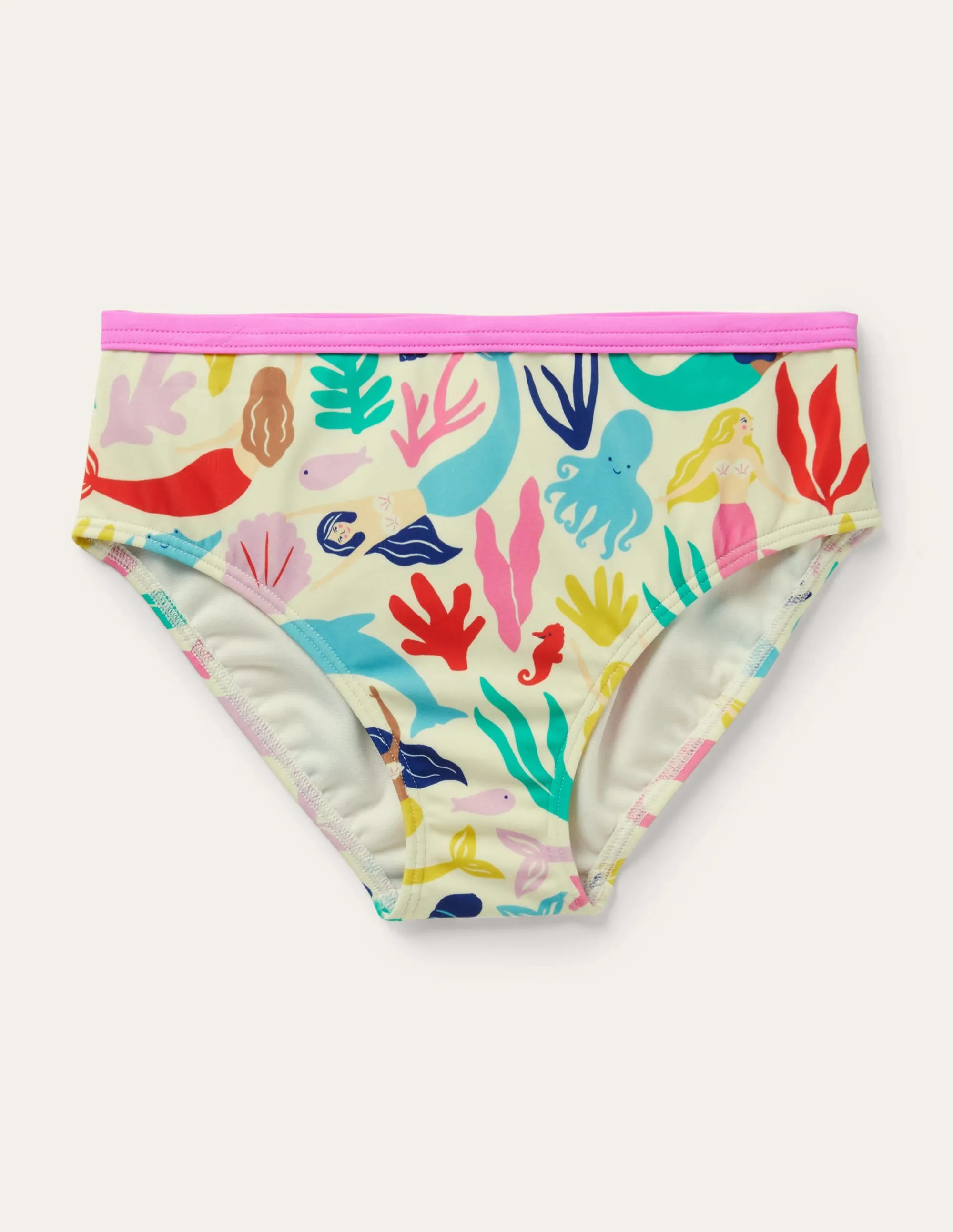 Patterned Bikini Bottoms-Multi Mermaids