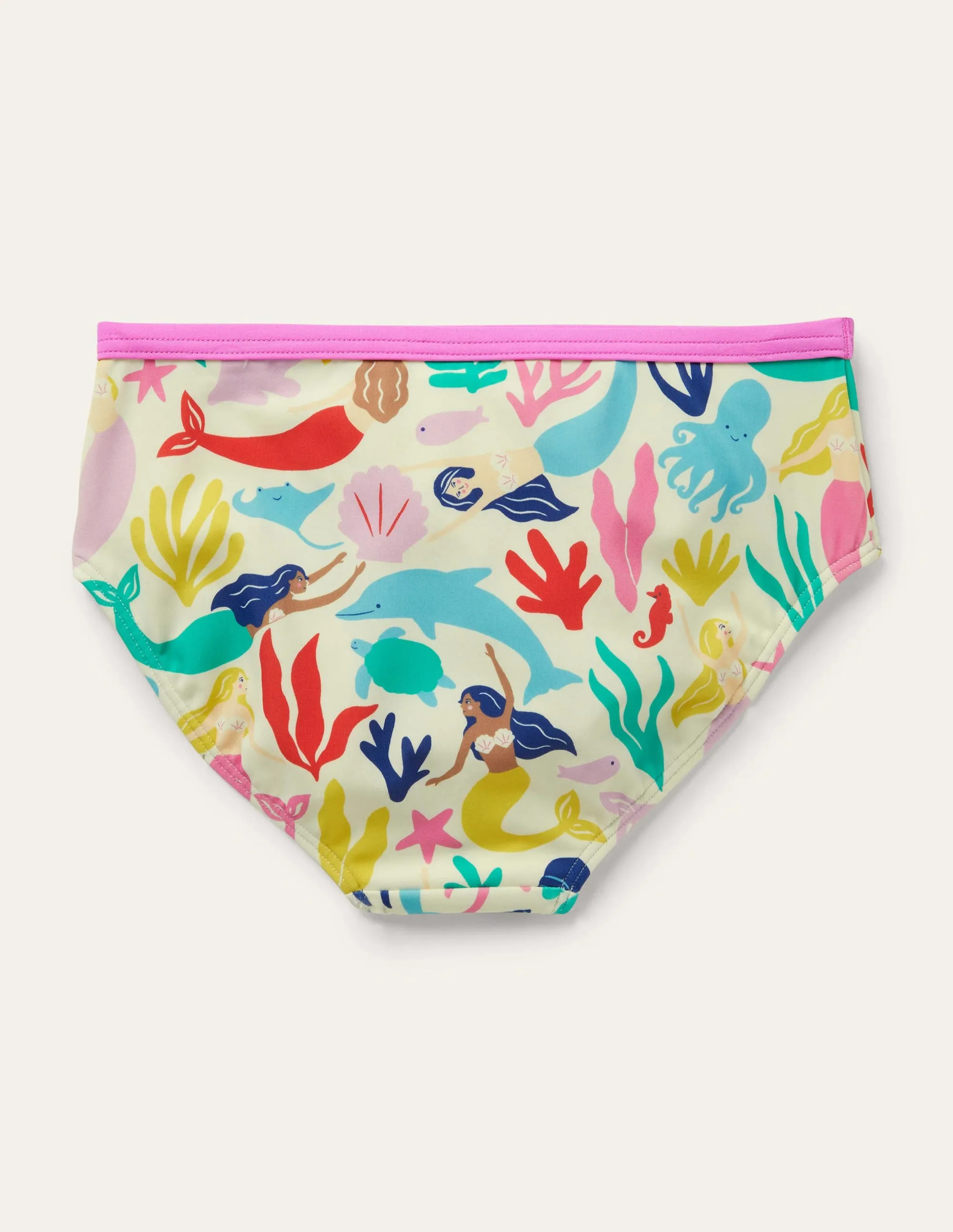 Patterned Bikini Bottoms-Multi Mermaids
