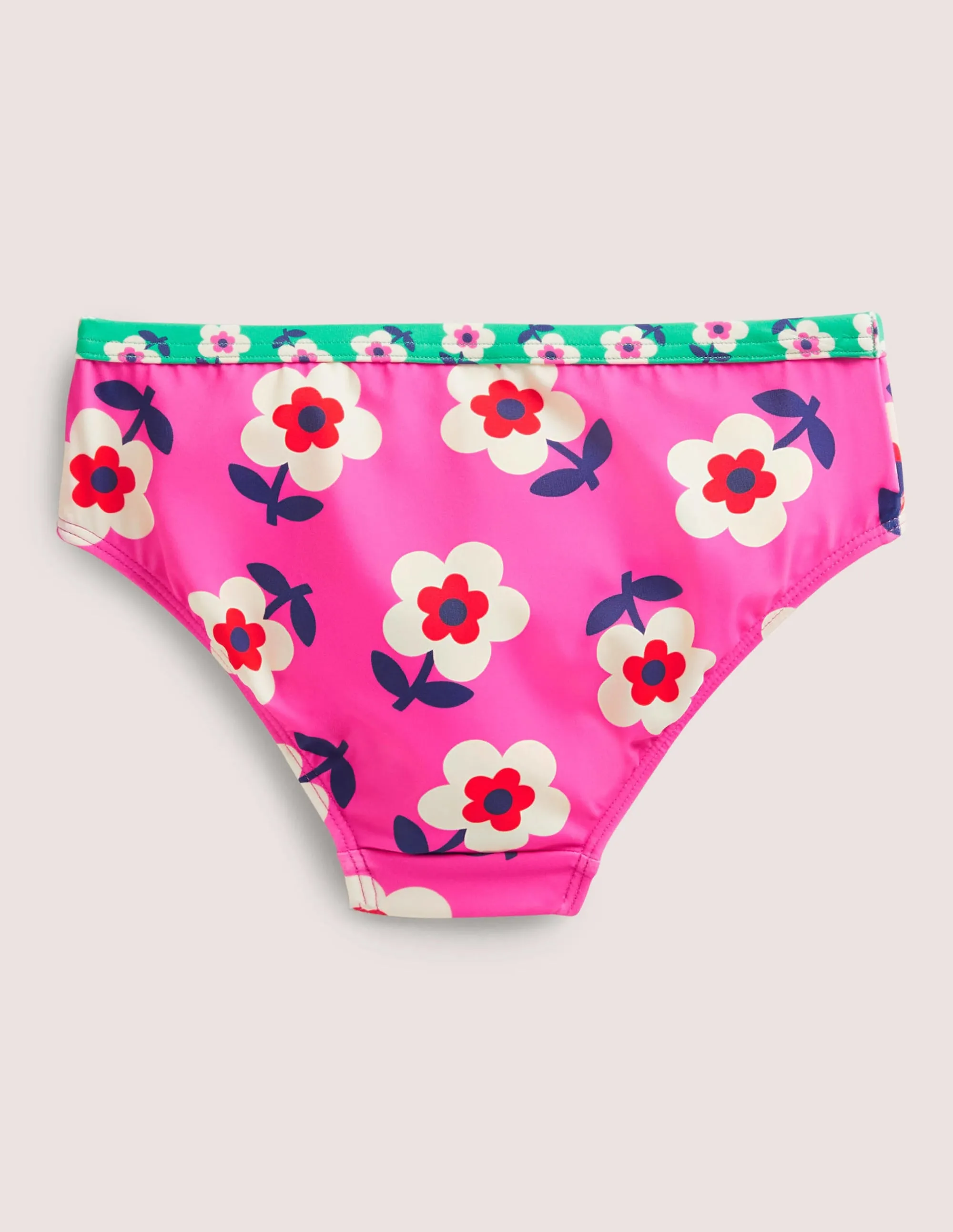 Patterned Bikini Bottoms-Tickled Pink Daisy