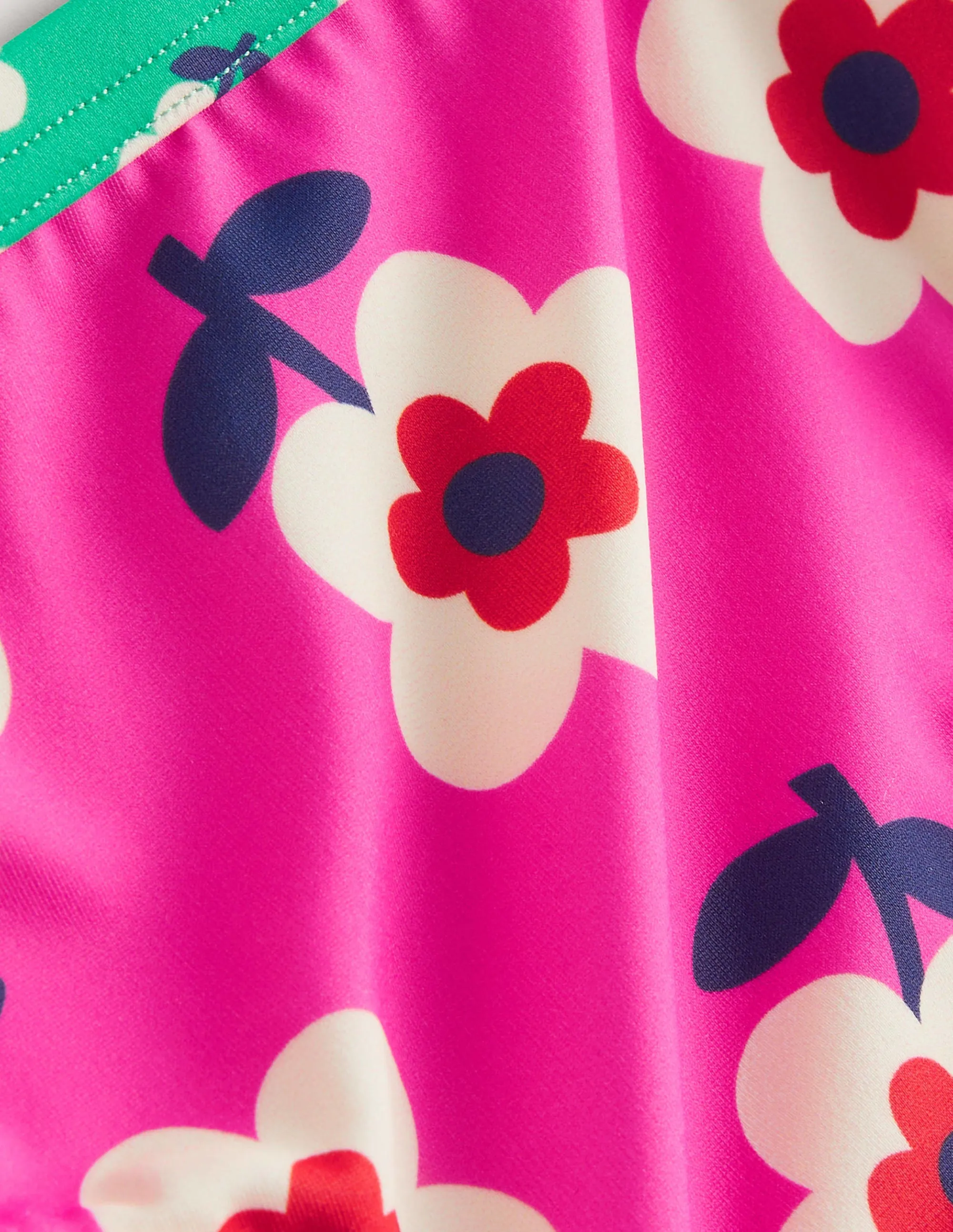 Patterned Bikini Bottoms-Tickled Pink Daisy
