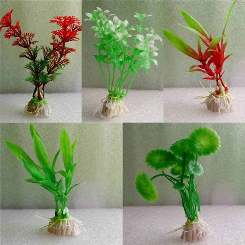 Plastic Multicolored Aquarium Plants