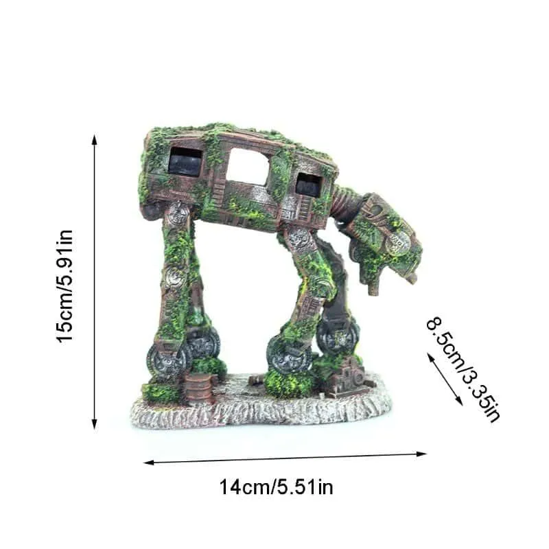 Robot Fugurine Aquarium Decor
