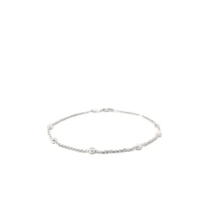 White Modern Electrum Station Bracelet